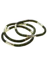 Dainty Glam Stretch Bracelet Set - Olive