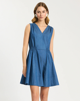 Emory Sleeveless Wrap Dress