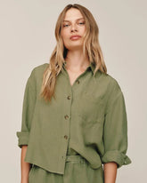 Boxy Shirt - Olive Leaf