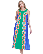 Column Dress 50" - Royal