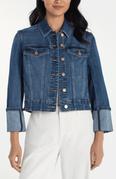 Bracelet Length High Cuff Trucker Jacket