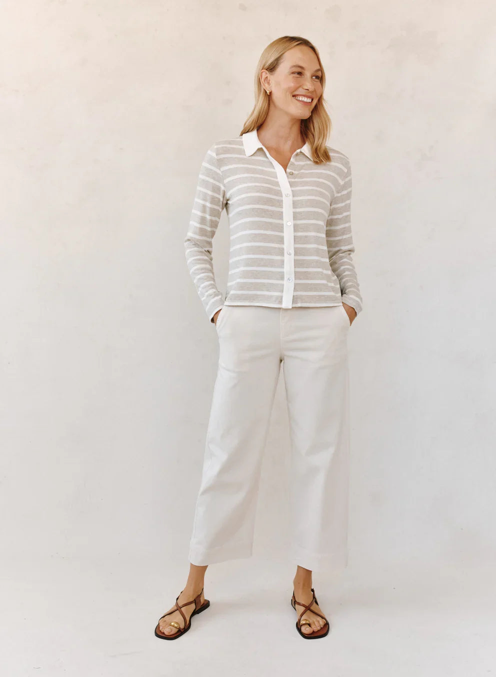 Contrast Placket Button Down