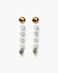Amour Spiral Tiered Earrings Labradorite