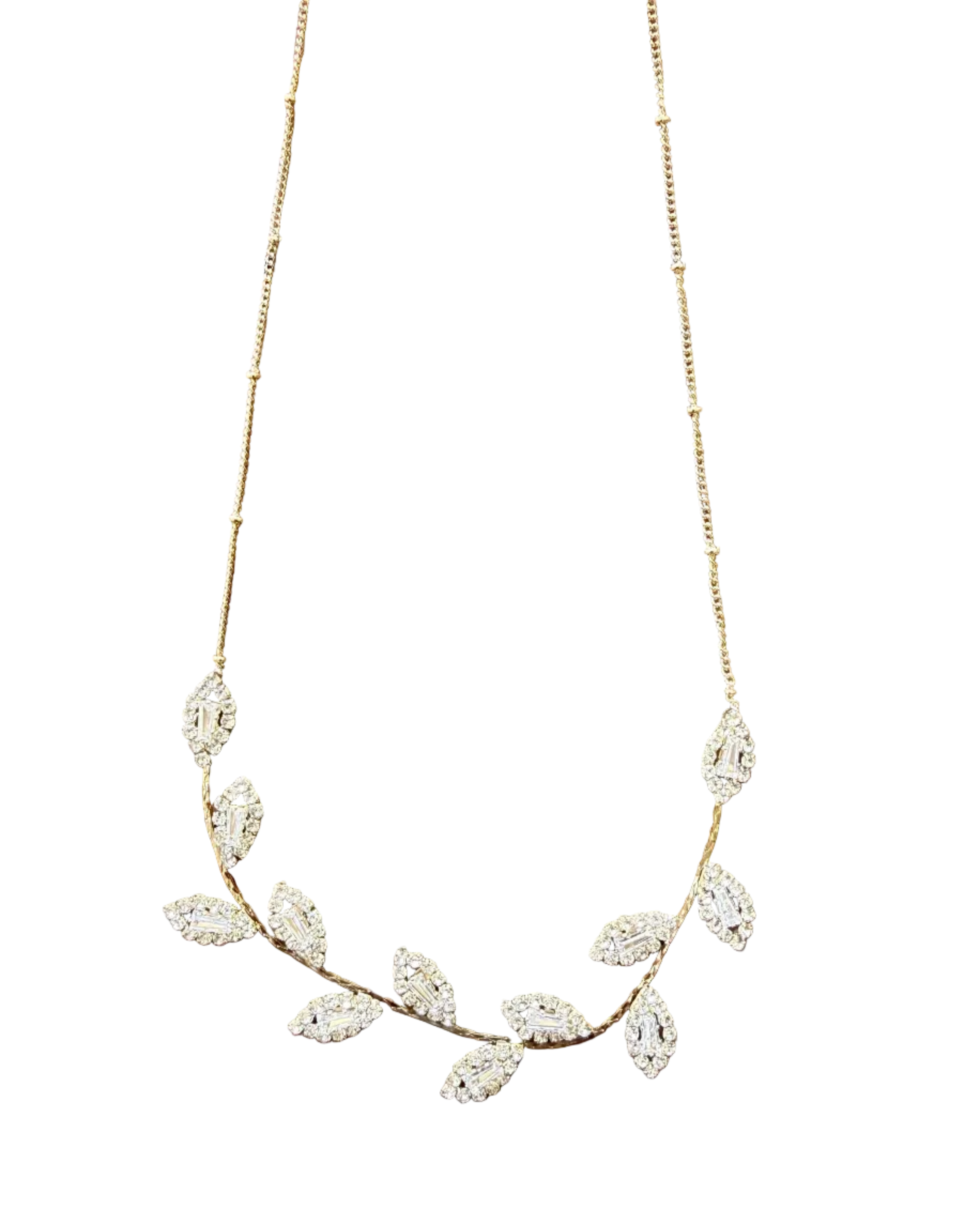 CZ Leaf Necklace