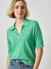 Elbow Sleeve Collared Tee