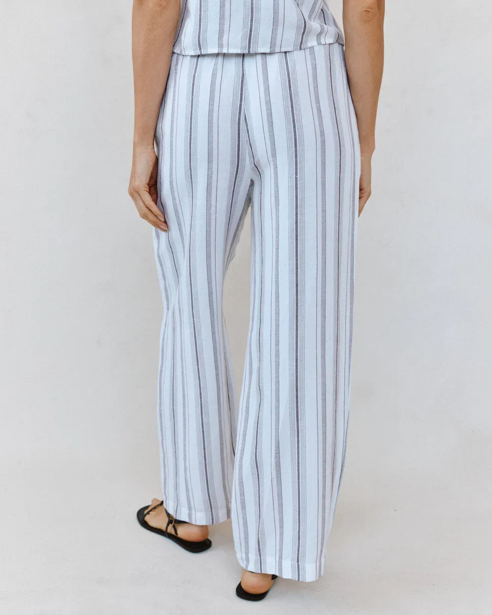 Beach Pant With Tasssel Drawstring - Rosewood Stripe