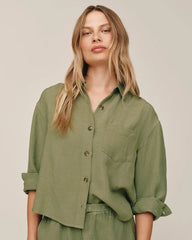 Boxy Shirt - Olive Leaf
