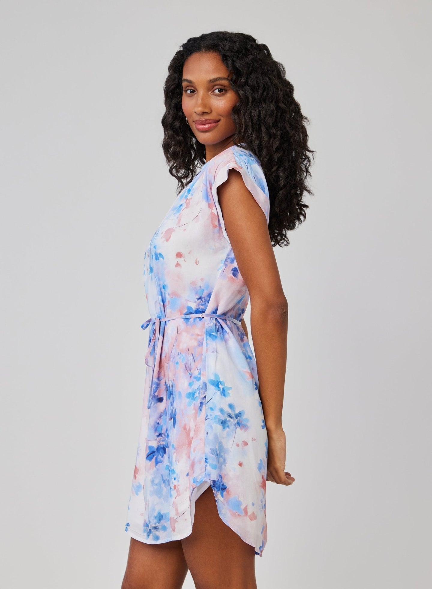 Cap Sleeve Pullover Mini Dress