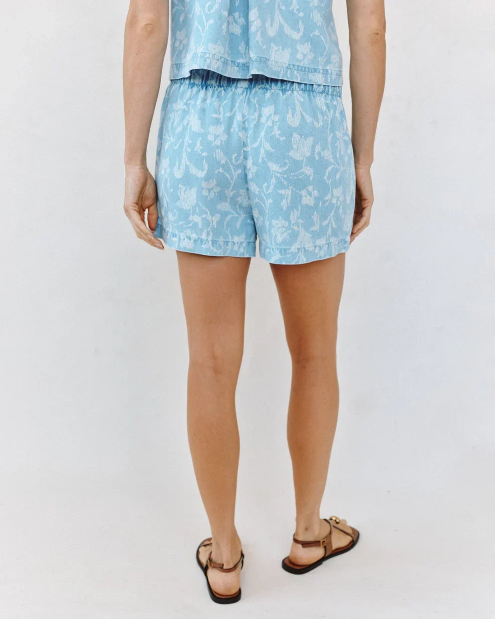 Clean Front Catalina Short - Vintage Fleur Denim