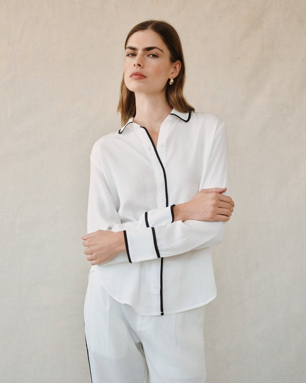 Contrast Trim Shirt