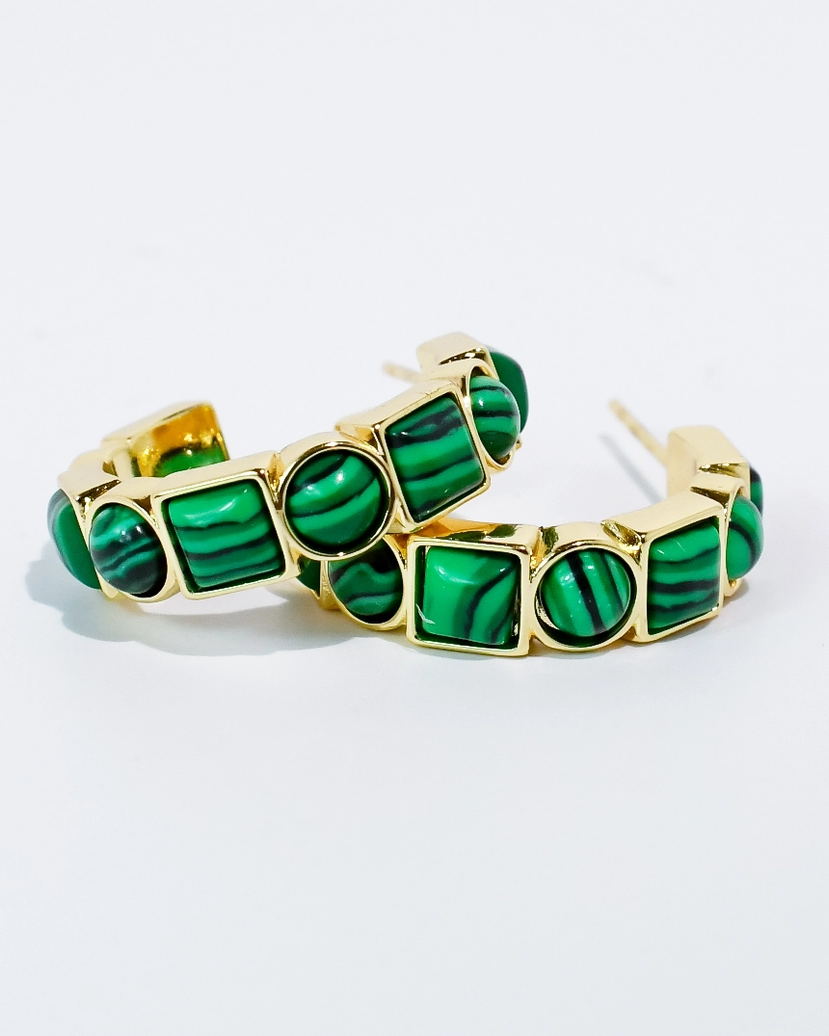 Emerald Luxe Hoop