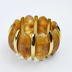 Chunk It Up Stretch Bracelet - Turquoise