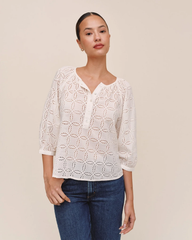3/4 Sleeve Pullover - Ivory