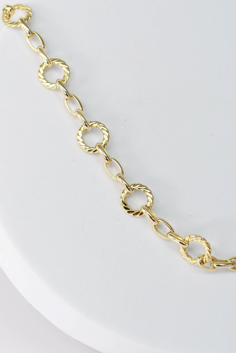 Circle Chain Necklace - Gold