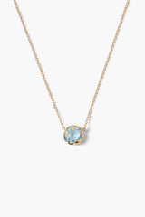 18K Prong Set Crystal Pendant Necklace