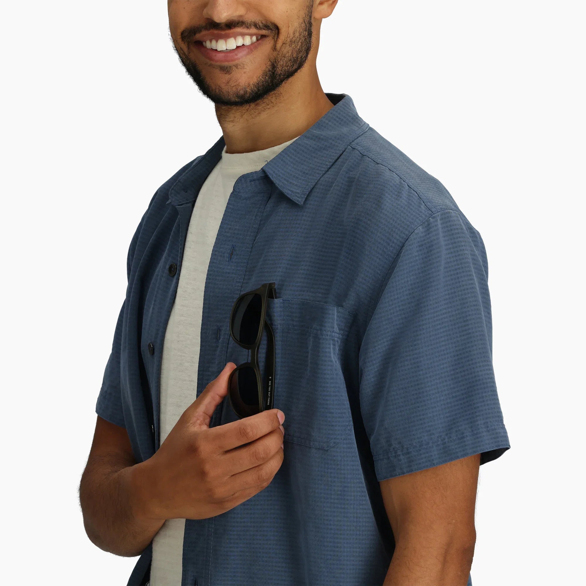 Desert Pucker Dry Short Sleeve - Collins Blue